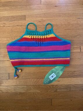 FARM crochet bikini top
